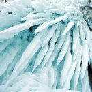 Сосульки на прибрежных скалах